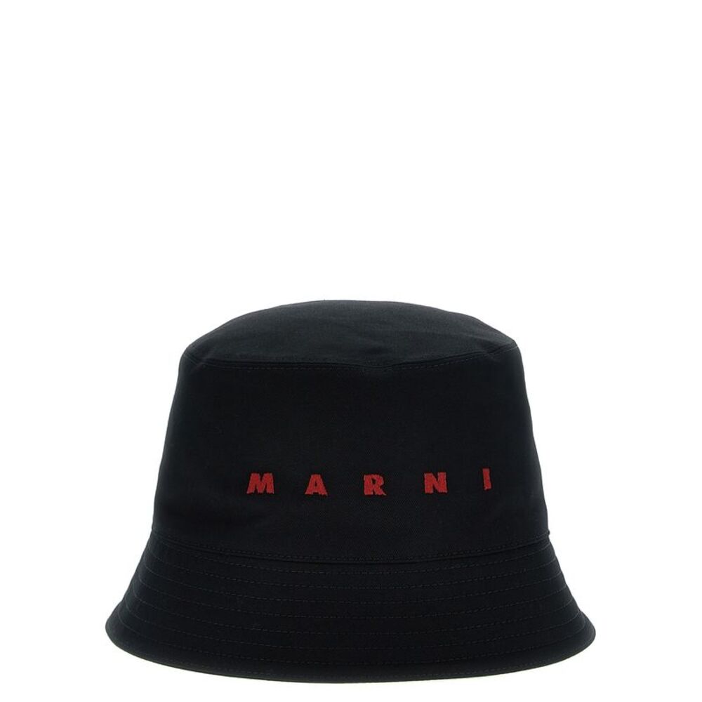 Marni Men Logo Embroidery Bucket Hat